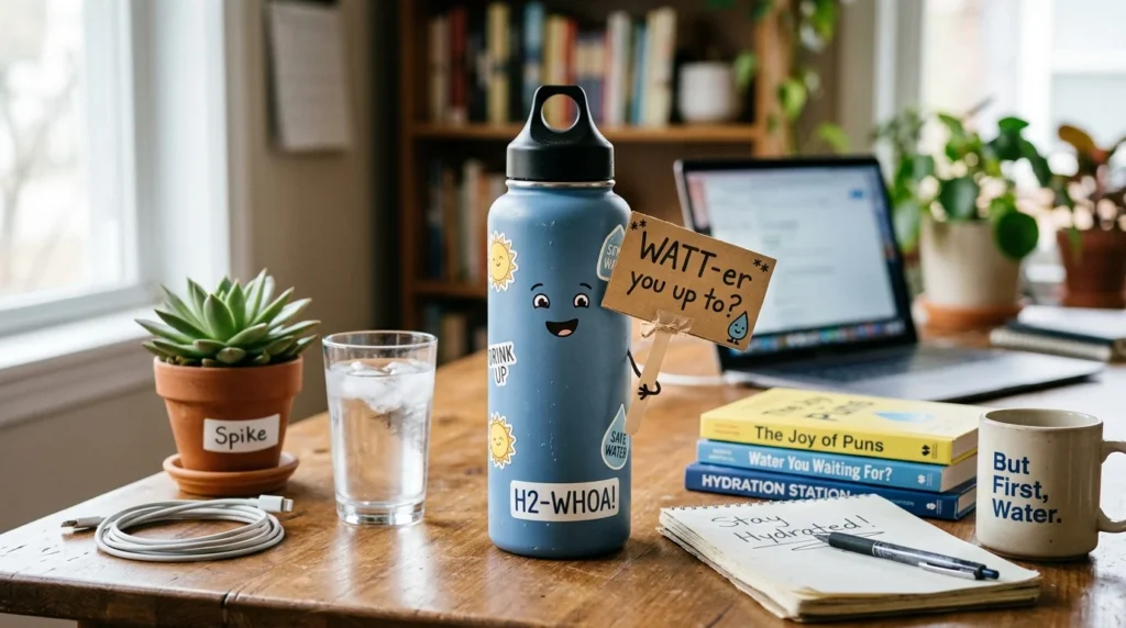 Water bottle puns